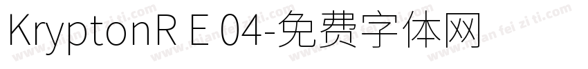 KryptonR E 04字体转换